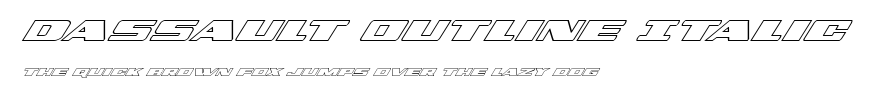 Dassault Outline Italic.ttf字體轉換器圖片