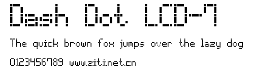 Dash Dot LCD-7.ttf字體轉換器圖片