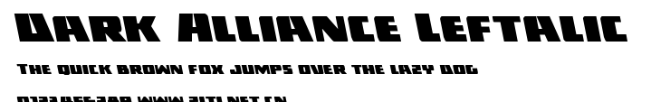 Dark Alliance Leftalic.ttf字體轉換器圖片