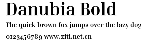 Danubia Bold.ttf字體轉換器圖片
