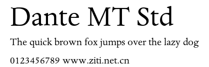 Dante MT Std.otf字體轉換器圖片