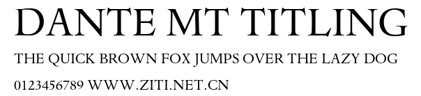 Dante MT Titling.otf字體轉換器圖片