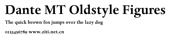 Dante MT Oldstyle Figures.otf字體轉換器圖片