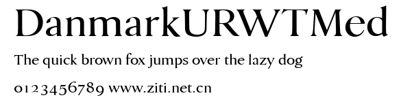 DanmarkURWTMed.ttf字體轉換器圖片
