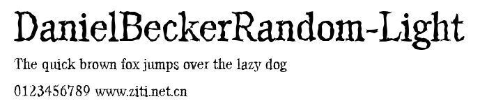 DanielBeckerRandom-Light.ttf