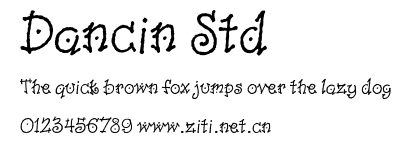 Dancin Std.otf字體轉換器圖片