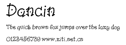 Dancin.ttf字體轉換器圖片