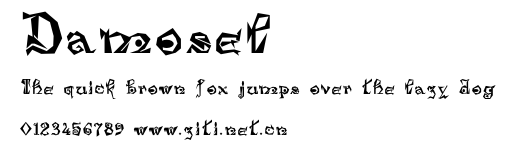 Damosel.otf字體轉換器圖片