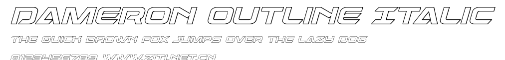 Dameron Outline Italic.ttf