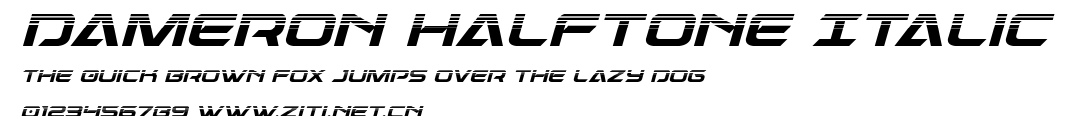 Dameron Halftone Italic.ttf