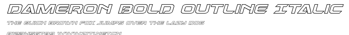 Dameron Bold Outline Italic.ttf