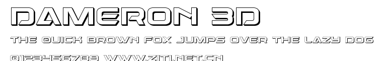 Dameron 3D.ttf字體轉換器圖片