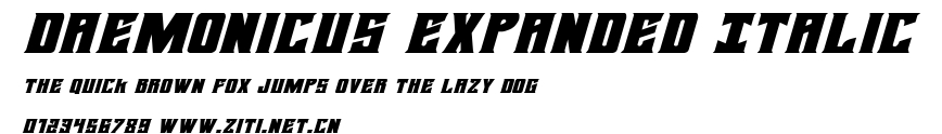 Daemonicus Expanded Italic.ttf字體轉換器圖片