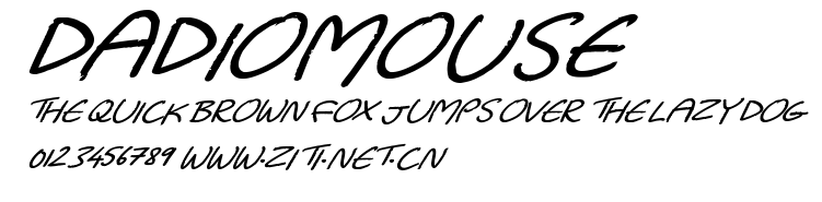 Dadiomouse.otf字體轉換器圖片
