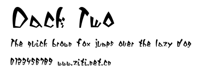 Dack Two.otf字體轉換器圖片