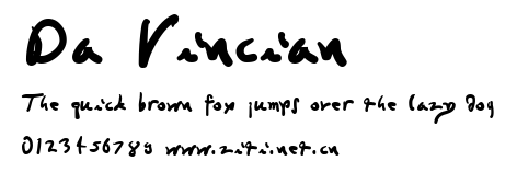Da Vincian.ttf字體轉換器圖片