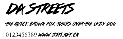 Da Streets.ttf字體轉換器圖片