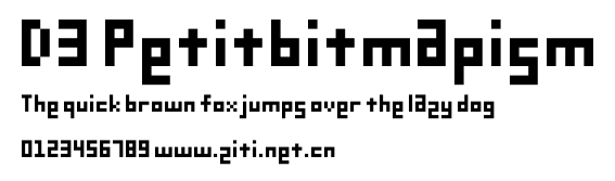D3 Petitbitmapism.ttf字體轉換器圖片