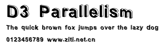 D3 Parallelism.ttf字體轉換器圖片