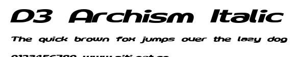 D3 Archism Italic.ttf字體轉換器圖片