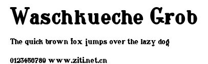 Waschkueche Grob.ttf字體轉換器圖片
