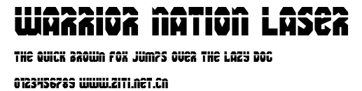 Warrior Nation Laser.ttf字體轉換器圖片