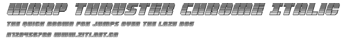 Warp Thruster Chrome Italic.ttf字體轉換器圖片