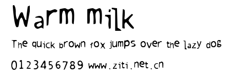 Warm milk.ttf