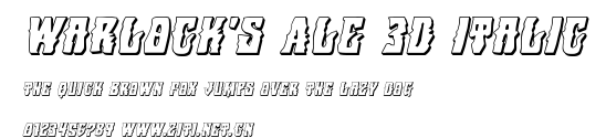Warlock's Ale 3D Italic.ttf字體轉換器圖片
