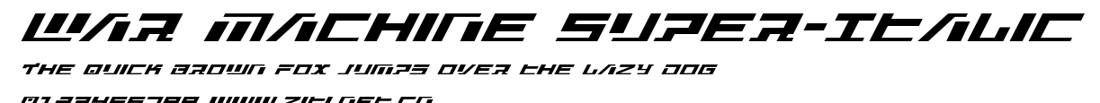 War Machine Super-Italic.ttf字體轉換器圖片