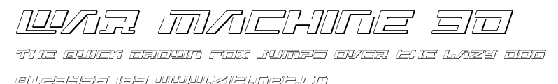 War Machine 3D.ttf字體轉換器圖片