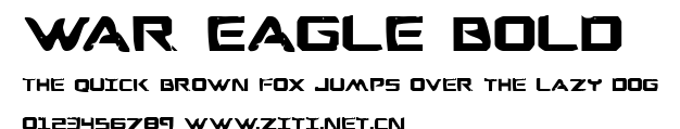 War Eagle Bold.ttf字體轉換器圖片