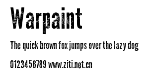 Warpaint.ttf字體轉換器圖片