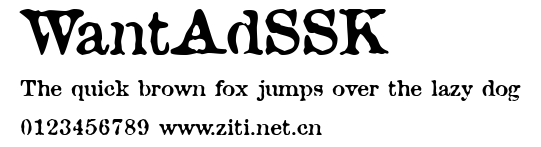 WantAdSSK.ttf字體轉換器圖片