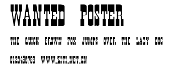 Wanted Poster.ttf字體轉換器圖片
