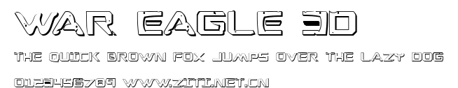 War Eagle 3D.ttf字體轉換器圖片