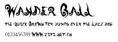 Wander Ball.ttf字體轉換器圖片
