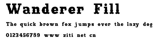 Wanderer Fill.ttf字體轉換器圖片