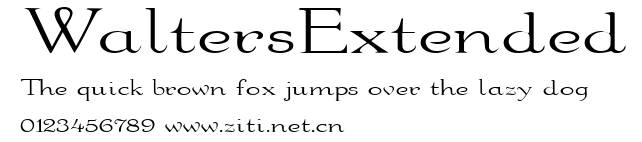 WaltersExtended.ttf字體轉換器圖片