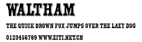 Waltham.ttf字體轉換器圖片