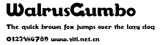 WalrusGumbo.ttf字體轉換器圖片