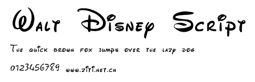 Walt Disney Script.ttf字體轉換器圖片