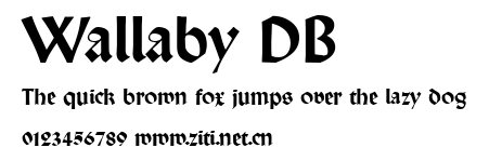 Wallaby DB.ttf字體轉換器圖片
