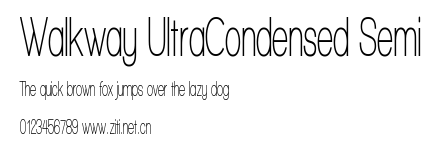 Walkway UltraCondensed Semi.ttf字體轉換器圖片