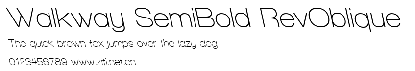 Walkway SemiBold RevOblique.ttf字體轉換器圖片