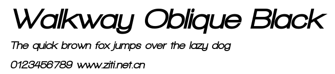 Walkway Oblique Black.ttf字體轉換器圖片