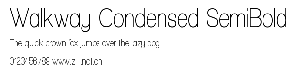 Walkway Condensed SemiBold.ttf字體轉換器圖片