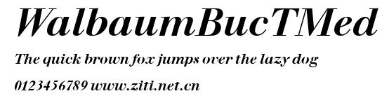 WalbaumBucTMed.ttf字體轉換器圖片