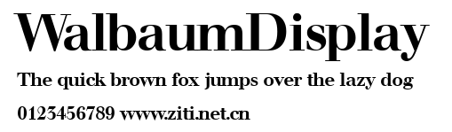 WalbaumDisplay.ttf字體轉換器圖片