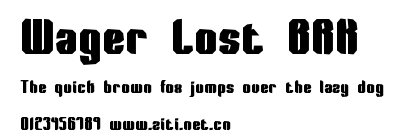 Wager Lost BRK.ttf字體轉換器圖片